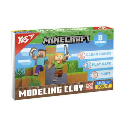 Пластилін 8 кол. 160г "Yes" /540656/ "Minecraft" (1/30)