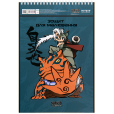 Альбом для малювання А4/30арк. "Kite" /NR23-243/ спіраль, софт тач + УФ лак, Naruto (12/96)