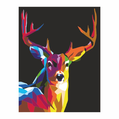 STOCK Картина за номерами "Rainbow deer" /N0001351/ RS