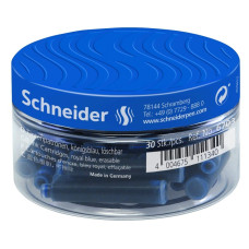 Стрижень картридж для чорнильних перових ручок "SCHNEIDER" / S6703/ 30 шт в уп., сині (1/12) 