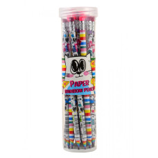 Олівець пр."Yes"/280550/ ECO "Happy colours" паперов з гумкою , 24шт./туба, 2 диз. (24/240)