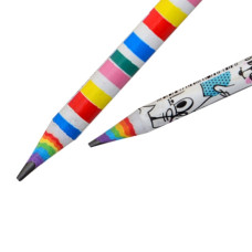 Олівець пр."Yes"/280550/ ECO "Happy colours" паперов з гумкою , 24шт./туба, 2 диз. (24/240)