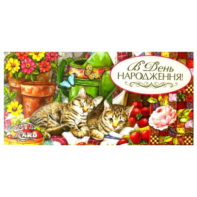 Конверт для грошей "Fiesta" /М 15-117/ З Днем Народження! (10)