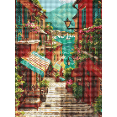 Алмазна мозаїка "Ідейка" /AMO20388/ "Сходи до моря" 30*40см