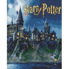 Алмазна мозаїка "Ідейка" /AMO20364/ WB "Harry Potter: Гоґвортс вночі" 40*50см