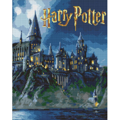 Алмазна мозаїка "Ідейка" /AMO20364/ WB "Harry Potter: Гоґвортс вночі" 40*50см