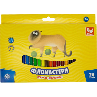 Фломастери "Школярик" 24 кол. /314107003-UA/ конусні (1/6/12)