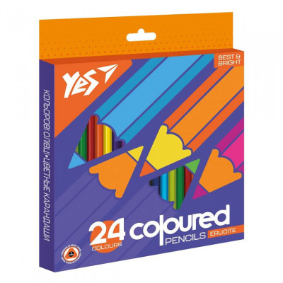 Олівці кольорові "Yes" 24 кол. /290644/ "Erudite" (1/6/120)