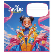 Зошит уч. "Школярик" 18арк.== /3455L/ "Be unique" виб.УФ-лак (дівчинка) (25/250)