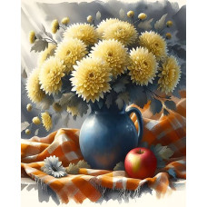 Алмазна мозаїка "Go to art" /187094/ "Жовті жоржини" 40*50 см