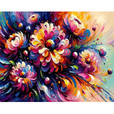 Алмазна мозаїка "Go to art" /187095/ "Феєричні жоржини" 40*50 см