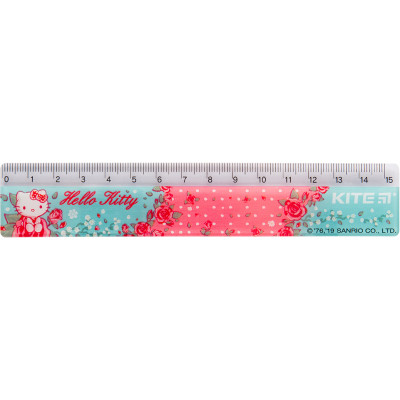 Лінійка 15см пл. "Kite" /HK19-090/ Hello Kitty (1/100)
