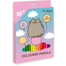 Олівці кольорові "Yes" 18 кол./36 шт /290751/ "Pusheen. Balloons" (1/8/160)