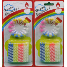 Набір свічок для торту /7376-1/ "Birthday" 24 шт., 5,5cм (24/288)