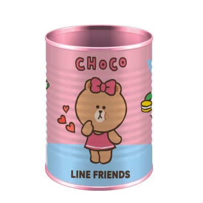 Стакан-підставка для ручок "YES" /708098/ «Line friends» бочка, метал (1/50/100)