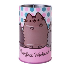 Стакан-підставка для ручок "YES" /708099/ «Pusheen» бочка, метал (1/50/100)