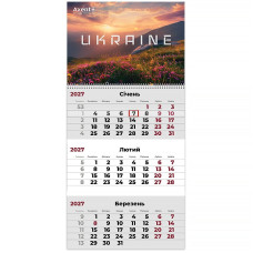 Календар "Axent" кварт. 1 пруж 2027 /8801-27-8-A/ настінний UA 2 (1/10)