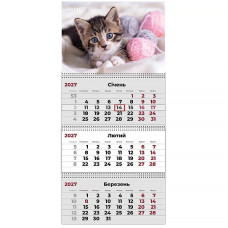 Календар "Axent" кварт. 3 пруж 2027 /8803-27-7-A/ настінний Cats 1 (1/20)