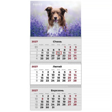Календар "Axent" кварт. 3 пруж 2027 /8803-27-10-A/ настінний Dogs 1 (1/20)