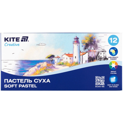 STOCK Пастель суха "KITE" /K-201-12/ 12 кол. "Creative" (1/12/72)