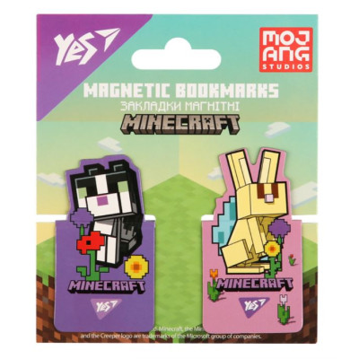 Закладка-магніт "YES" /708446/ "Minecraft.Spring", висікання, 2 шт (1/10/50)