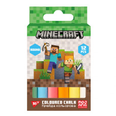 Крейда кольорова 12 шт. "YES" /400555/ "Minecraft" кругла (1/24)