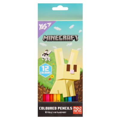 Олівці кольорові "Yes" 12 кол. /290772/ "Minecraft.Spring" (1/12/240)