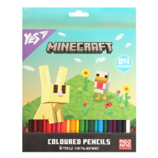 Олівці кольорові "Yes" 24 кол. /290776/ "Minecraft.Spring" (1/6/120)