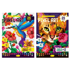 Розмальовка піксельна 210*297мм/20арк "Апельсин" /РМ-85/ Coloring book "PIXEL ART" МІКС (1/12)