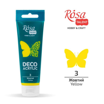 АКРИЛ для декору "ROSA TALENT" /03/ Жовтий, матовий 75 мл (1/4)
