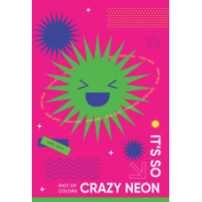 Блокнот А6/32арк. "Рюкзачок" /ЗК-16/ # серія "CREAZY NEON" карт.обкл., блок офс, СКОБА (1/100)
