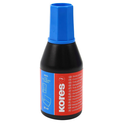 Фарба штемпельна "Kores" 28мл. К71308 синя (1/10)