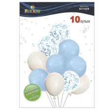 Кульки повітряні "Pelican" /837428/ латексні "Блакитна ніжність" макарун 10шт/уп