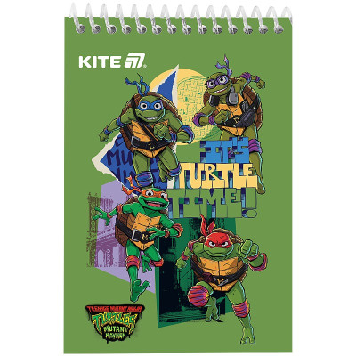 Скетчбук А6/48арк. "Kite" /NT25-196/ пласт. спіраль TMNT Mutant Mayhem (2023 Movie) (1/20)