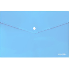 Папка-конверт на кнопці А4 "ECONOMIX" /E31301-82/ 180мкм, непрозора, глянець, пастельна блакитна, бірюзова, мікс (12/120)