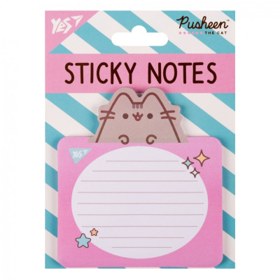 Папір для нотаток фігурний "Yes" /170399/ "Pusheen" з клейким шаром 9,3*10,3см, 40арк. (1/12/144)