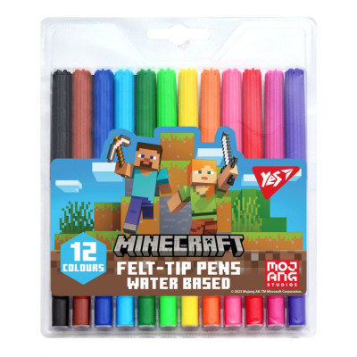 Фломастери "YES" 12 кол. /650544/ "Minecraft" (1/12/192)