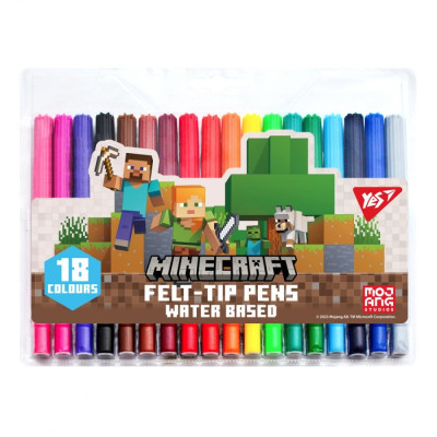 Фломастери "YES" 18 кол. /650549/ "Minecraft" (1/12/144)
