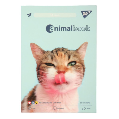 Блокнот А6/64 == "YES" /152089/ інтегр.обкл. "Animalbook" (1/20/40)