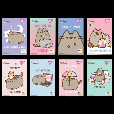 Блокнот А7/48 # склейка "YES" /152111/ Pusheen (1/40/320)