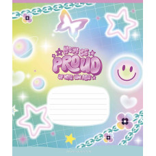 Зошит уч. "Star" 18арк.== /3570L/ Cool stickers виб.УФ-лак (дівчинка) (25/250)