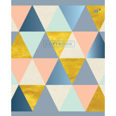 Зошит уч. "YES" 24арк.# /763251/ мат. ламінація + фольга синя + УФ-виб. Abstract (10/160)