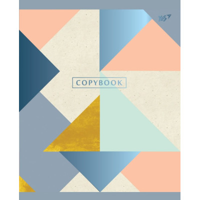 Зошит уч. "YES" 24арк.# /763251/ мат. ламінація + фольга синя + УФ-виб. Abstract (10/160)