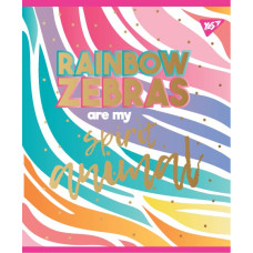 Зошит уч. "YES" 12арк.# /764215/ "RAINBOW" мат. ВДЛ+софт-тач+фольга золото (10/250)