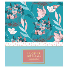 Зошит уч. "YES" 18арк.# /765182/ "Floral dreams" фольга золото+софт-тач+УФ-виб. (10/200)