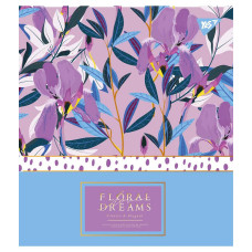 Зошит уч. "YES" 18арк.# /765182/ "Floral dreams" фольга золото+софт-тач+УФ-виб. (10/200)