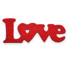 Заготовка "Діамантові ручки" /120348/ "Слово "LOVE"-1, 7 см, червоний, 30 шт. в упак.