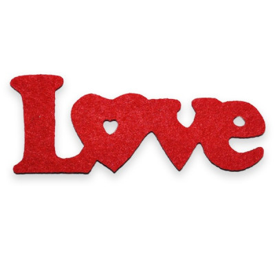 Заготовка "Діамантові ручки" /120348/ "Слово "LOVE"-1, 7 см, червоний, 30 шт. в упак.