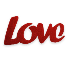 Заготовка "Діамантові ручки" /120350/ "Слово "LOVE"-2, 6,5 см, червоний, 30 шт. в упак.