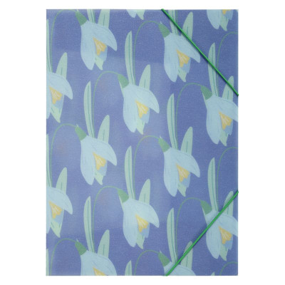 Папка на гумках А4 "BuroMAX" /BM.3908-07/ SNOWDROP ARABESKI, напівпрозора, фіолетова (1/12/180)